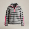 Striped Half-Zip Fleece Sweatshirt